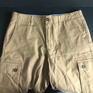 MERONA Khaki Cargo Shorts, Flat Front Casuals